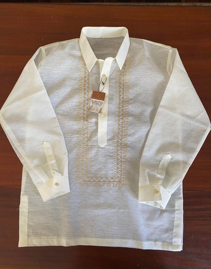 Jusilyn Barong Tagalog with Golden Embroidery