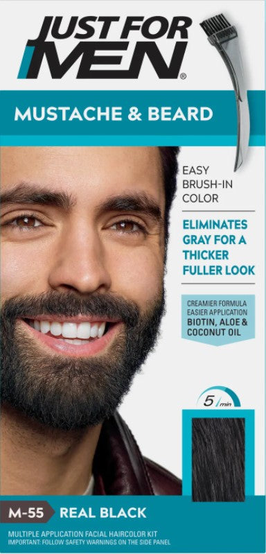 Just For Men Mustache & Beard Brush-In Color Gel - Palms Fashion Inc.