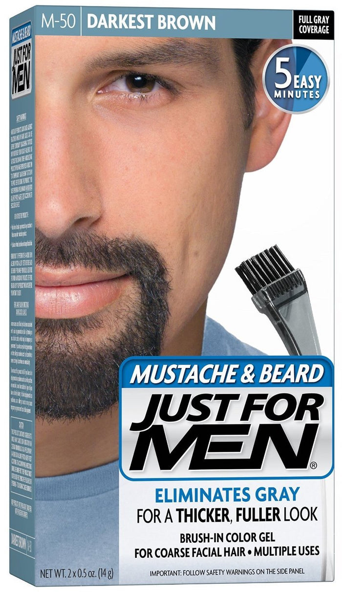 Just For Men Mustache & Beard Brush-In Color Gel - Palms Fashion Inc.