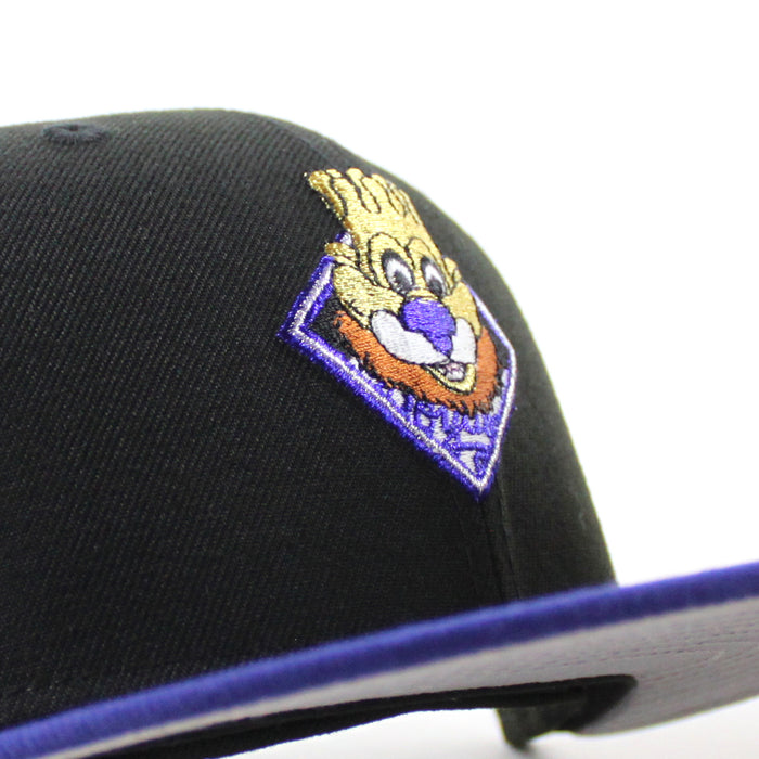 Kansas City Royals 50th Anniversary New Era 59Fifty Fitted Hat (Black Royal Blue Gray Under Brim)