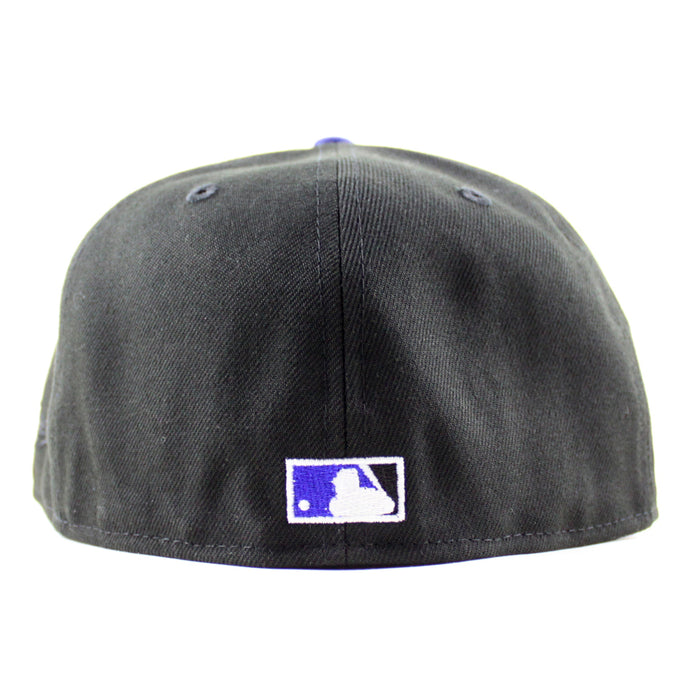 Kansas City Royals 50th Anniversary New Era 59Fifty Fitted Hat (Black Royal Blue Gray Under Brim)