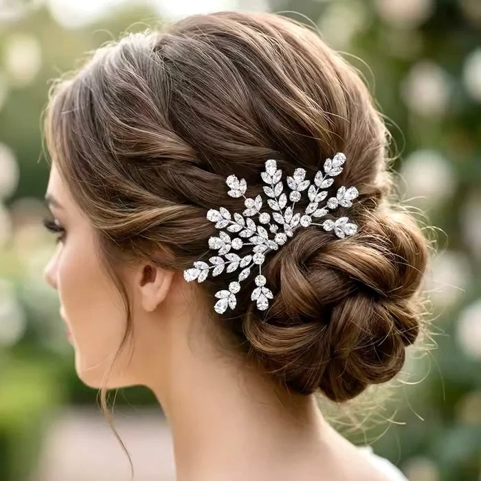 Wedding Hair Accessories – Sparkling Cubic Zirconia Bridal Hairpiece