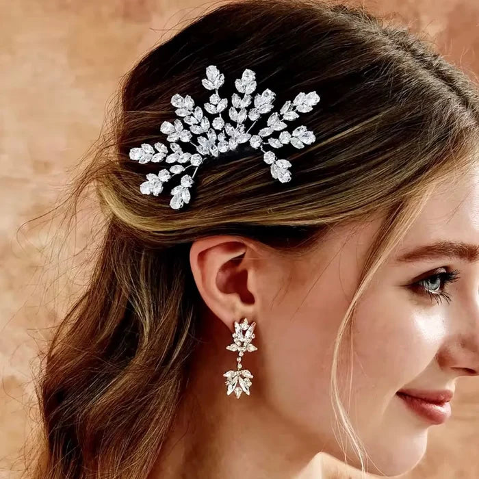 Wedding Hair Accessories – Sparkling Cubic Zirconia Bridal Hairpiece