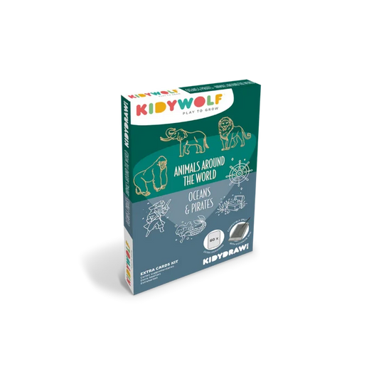 Kidywolf - KidyDraw - Refill Cards - Animals Around The World & Oceans & Pirates