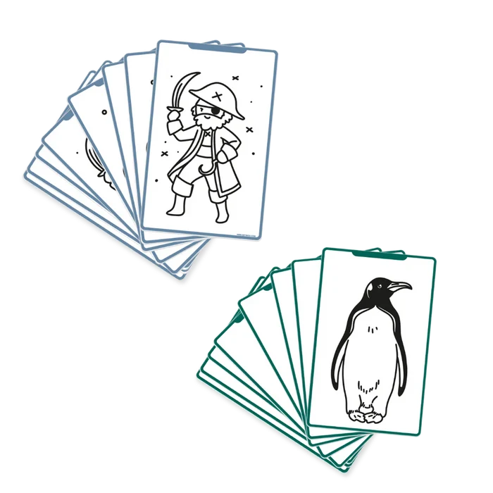 Kidywolf - KidyDraw - Refill Cards - Animals Around The World & Oceans & Pirates - Content 3