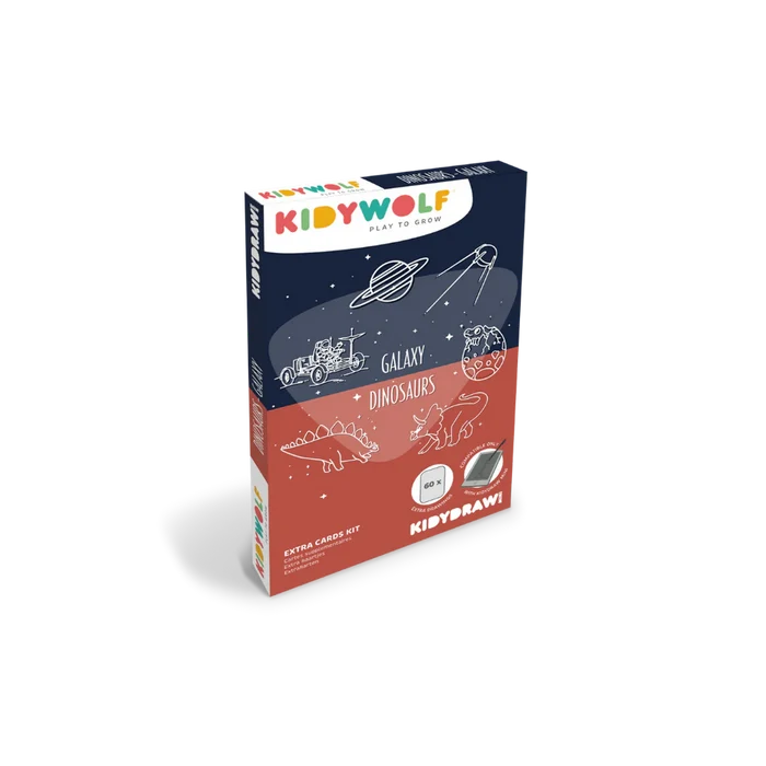 Kidywolf - KidyDraw - Refill Cards - Galaxy & Dinosaurs