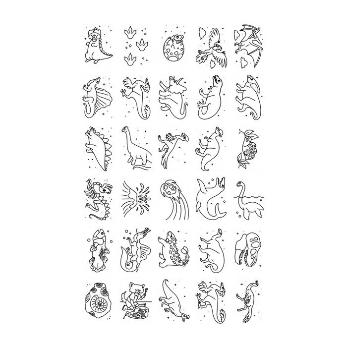 Kidywolf - KidyDraw - Refill Cards - Galaxy & Dinosaurs - Content 1
