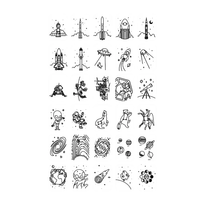Kidywolf - KidyDraw - Refill Cards - Galaxy & Dinosaurs - Content 2