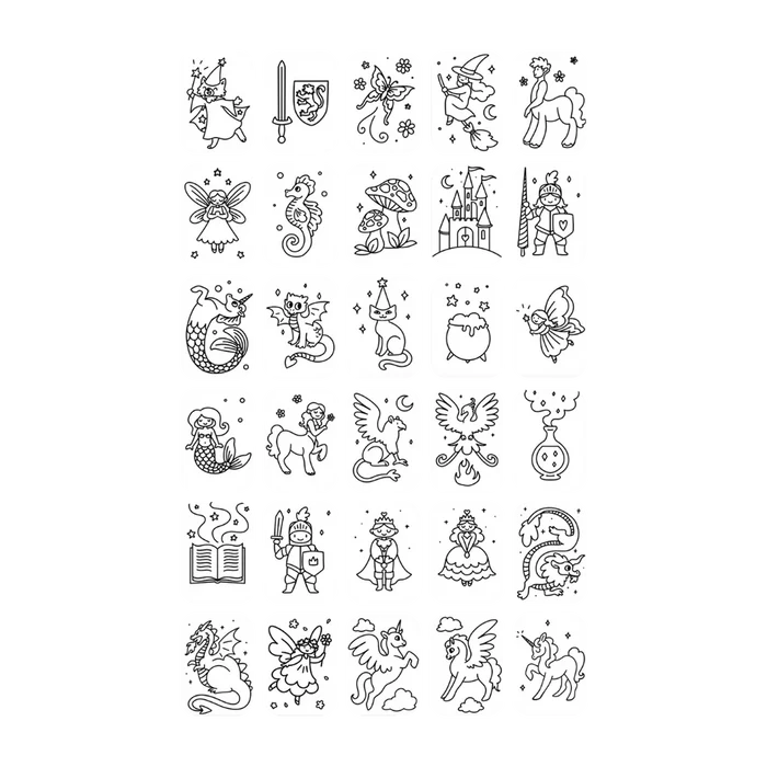 Kidywolf - KidyDraw - Refill Cards - Once Upon A Time & Animals - Content 1
