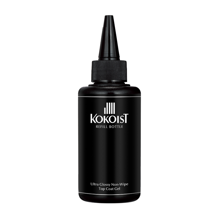KOKOIST Utlra Glossy Non Wipe Top Coat Refill Bottle, 100g