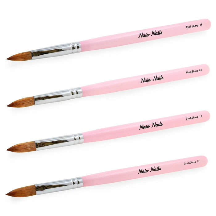 Kolinsky Acrylic Brush - Oval Sharp - Size 10   Naio Nails