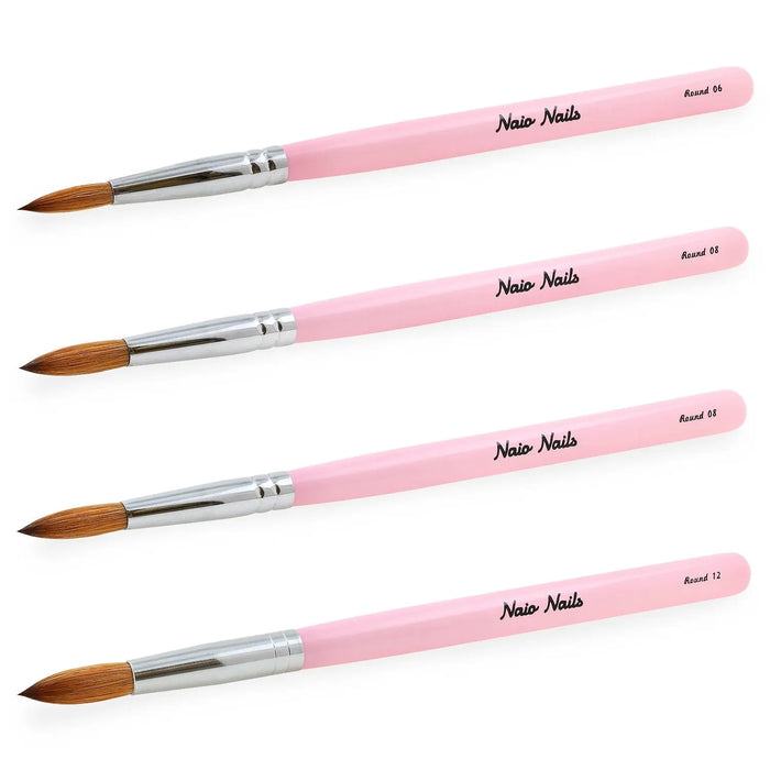 Kolinsky Acrylic Brush - Round -Size 10   Naio Nails