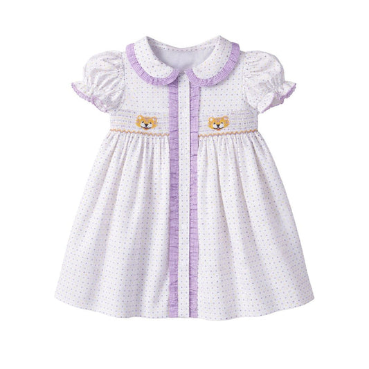 Krewe Purple Bitty Dot Tiger Dress