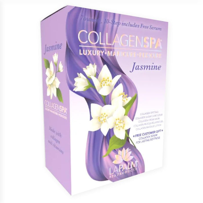 La Palm Collagen Spa Luxury Manicure & Pedicure 10 Step Kit - Jasmine
