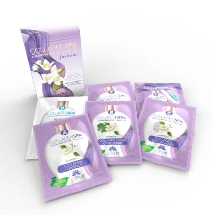 La Palm Collagen Spa Luxury Manicure & Pedicure 10 Step Kit - Jasmine