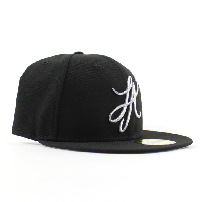 LA Script New Era 59Fifty Hat (Black Gray UNDER BRIM)
