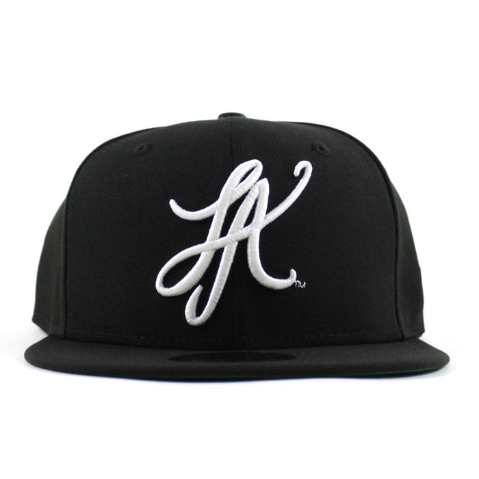 LA Script New Era 59Fifty Hat (Black Green UNDER BRIM)