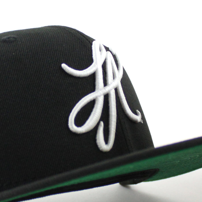 LA Script New Era 59Fifty Hat (Black Green UNDER BRIM)