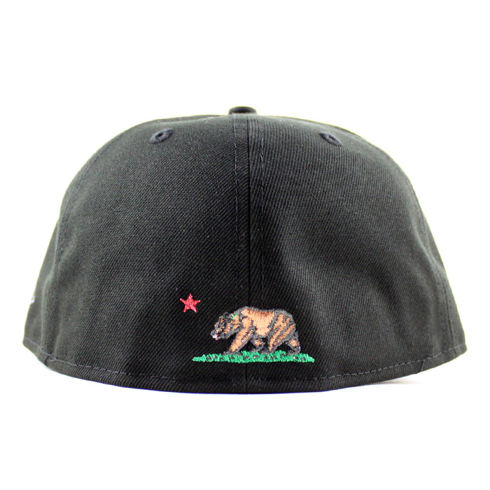 LA Script New Era 59Fifty Hat (Black Green UNDER BRIM)
