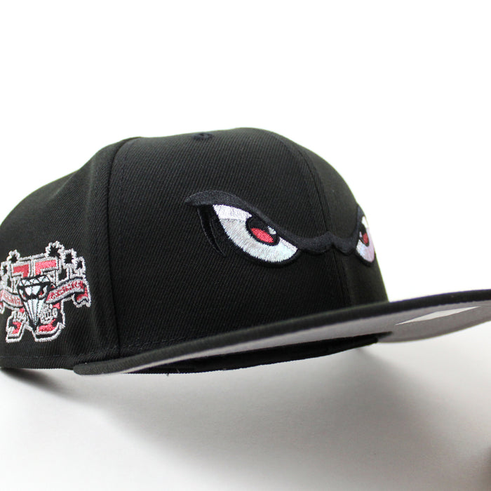Lake Elsinore Storm California League Patch New Era 59Fifty Fitted Cap (Chrome White Black Green Under Brim)
