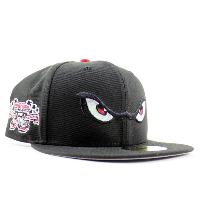 Lake Elsinore Storm California League Patch New Era 59Fifty Fitted Cap (Chrome White Black Green Under Brim)