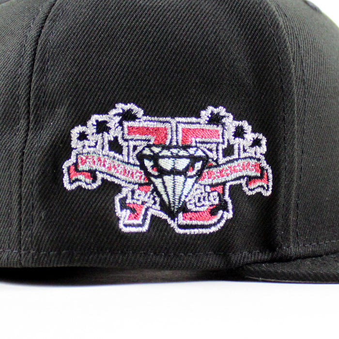 Lake Elsinore Storm California League Patch New Era 59Fifty Fitted Cap (Chrome White Black Green Under Brim)