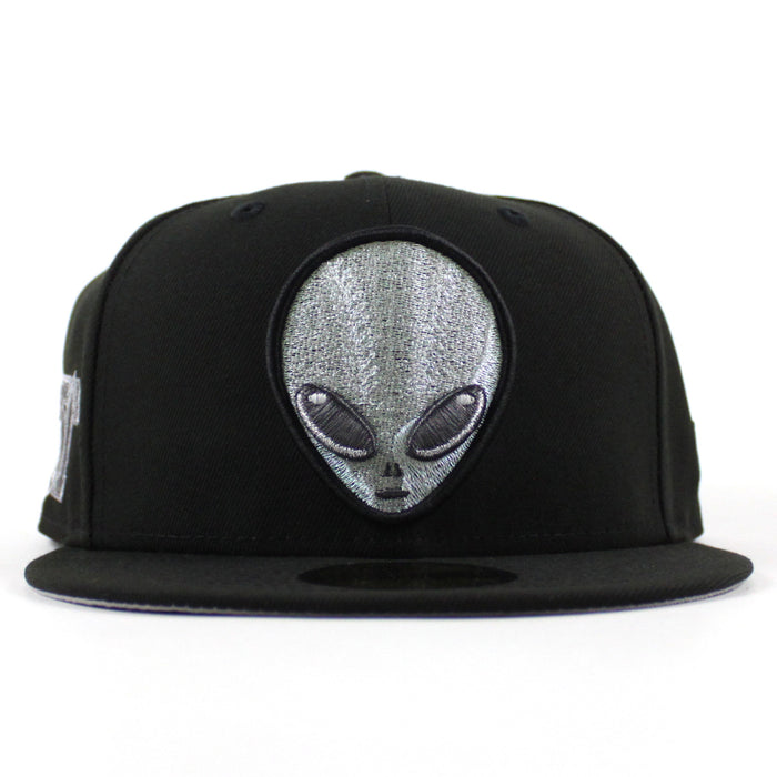 LAS VEGAS 51S New Era 59Fifty Fitted Hat (Metallic Iris Pack Black Gray Under Brim)
