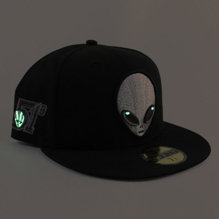 LAS VEGAS 51S New Era 59Fifty Fitted Hat (Metallic Iris Pack Black Gray Under Brim)