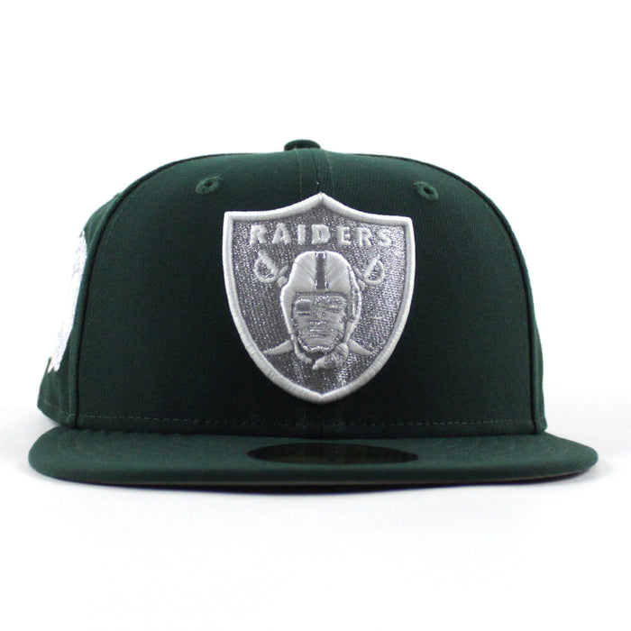 Las Vegas Raiders 60th anniversary New Era 59Fifty Fitted Hat (Green Gray Under Brim)
