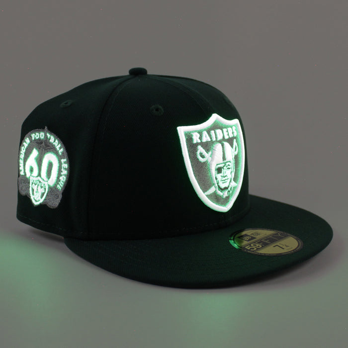 Las Vegas Raiders 60th anniversary New Era 59Fifty Fitted Hat (Green Gray Under Brim)