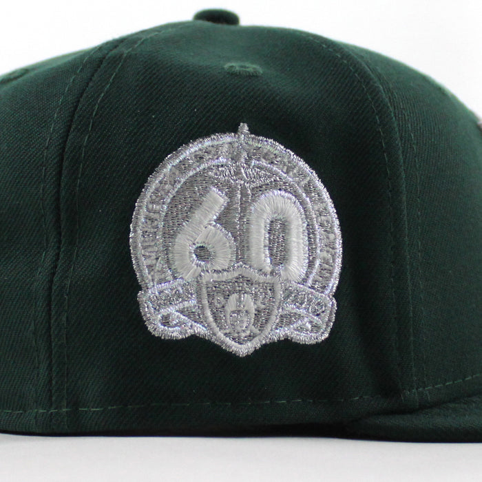 Las Vegas Raiders 60th anniversary New Era 59Fifty Fitted Hat (Green Gray Under Brim)