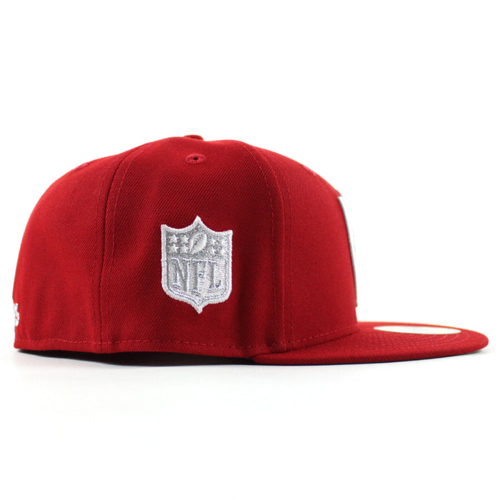 Las Vegas Raiders 60th anniversary New Era 59Fifty Fitted Hat (Scarlet Red Gray Under Brim)