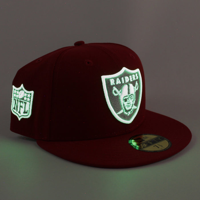 Las Vegas Raiders 60th anniversary New Era 59Fifty Fitted Hat (Scarlet Red Gray Under Brim)