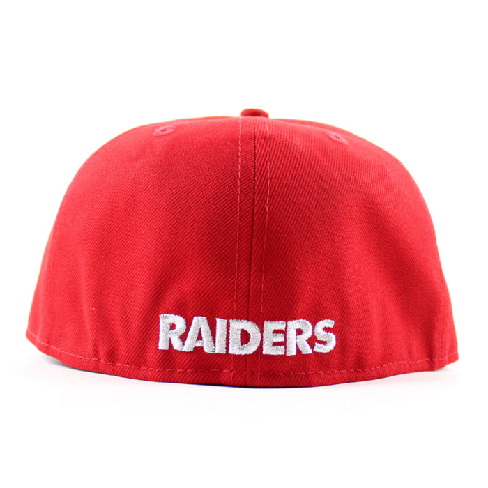 Las Vegas Raiders 60th anniversary New Era 59Fifty Fitted Hat (Scarlet Red Gray Under Brim)