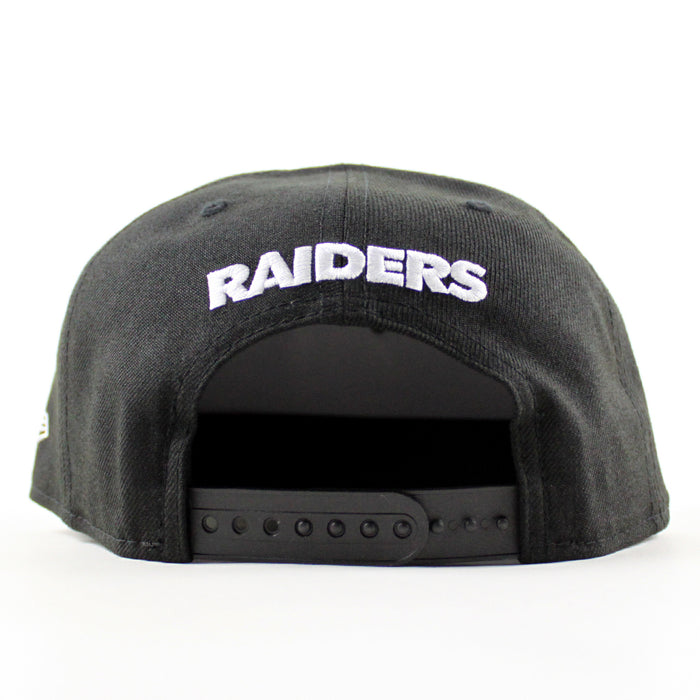 Las Vegas Raiders NFL Shield New Era 9Fifty Snapback Hat (BLACK Green Under Brim)