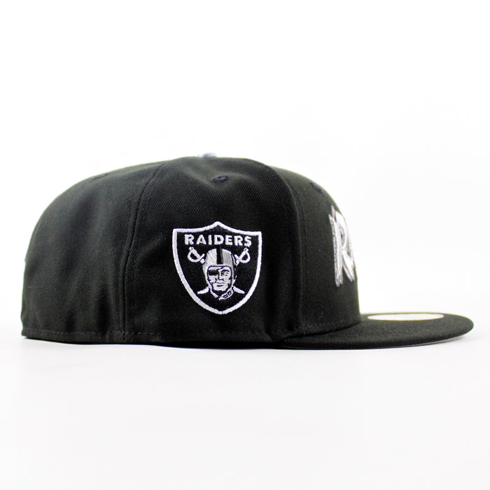 Las Vegas Raiders Pirate Patch New Era 59Fifty Fitted Hat (Black Gray Under Brim)