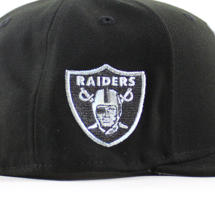 Las Vegas Raiders Skull Logo New Era 59Fifty Fitted Hat (Black Gray Under Brim)