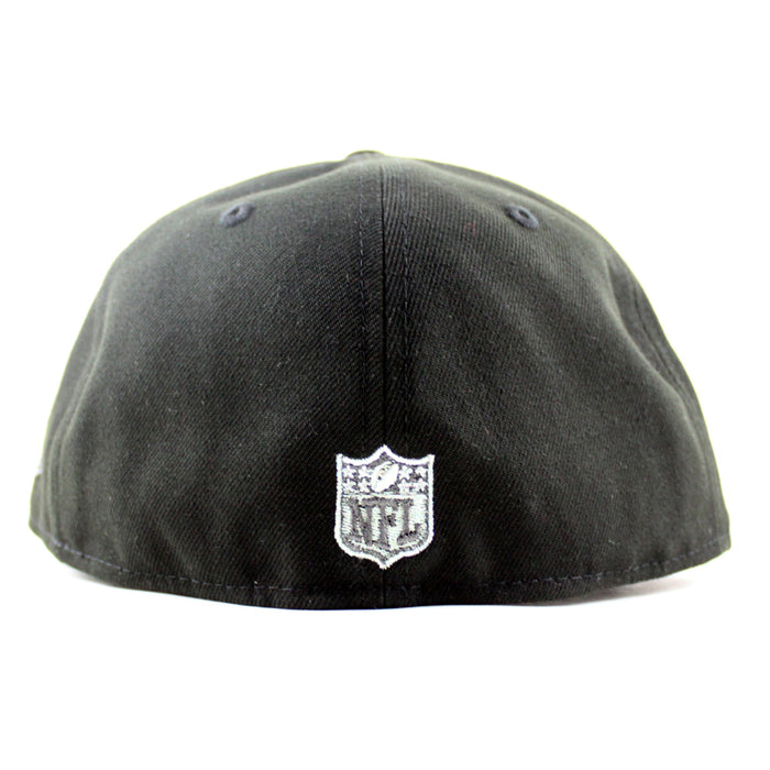 Las Vegas Raiders Skull Logo New Era 59Fifty Fitted Hat (Black Gray Under Brim)