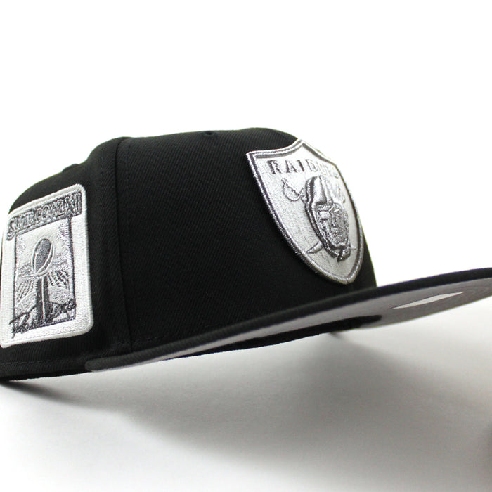 Las Vegas Raiders Super Bowl XI New Era 59Fifty Fitted Hat (Black Gray Under Brim)