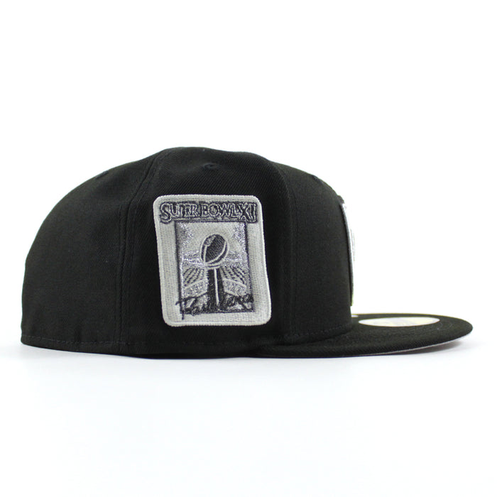 Las Vegas Raiders Super Bowl XI New Era 59Fifty Fitted Hat (Black Gray Under Brim)