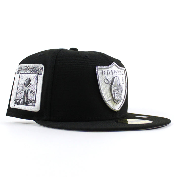 Las Vegas Raiders Super Bowl XI New Era 59Fifty Fitted Hat (Black Gray Under Brim)