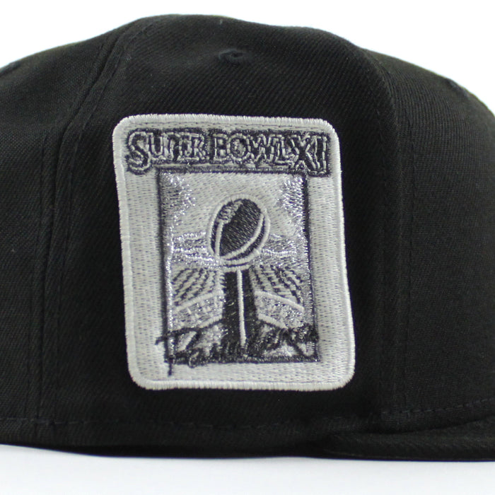 Las Vegas Raiders Super Bowl XI New Era 59Fifty Fitted Hat (Black Gray Under Brim)