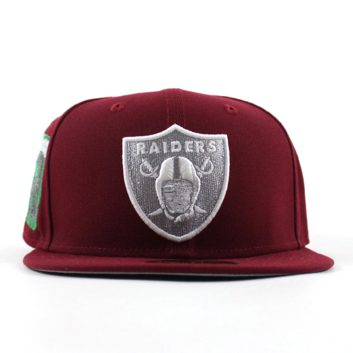 Las Vegas Super Bowl XI New Era 59Fifty Fitted Hat (Cardinal Gray Under Brim)