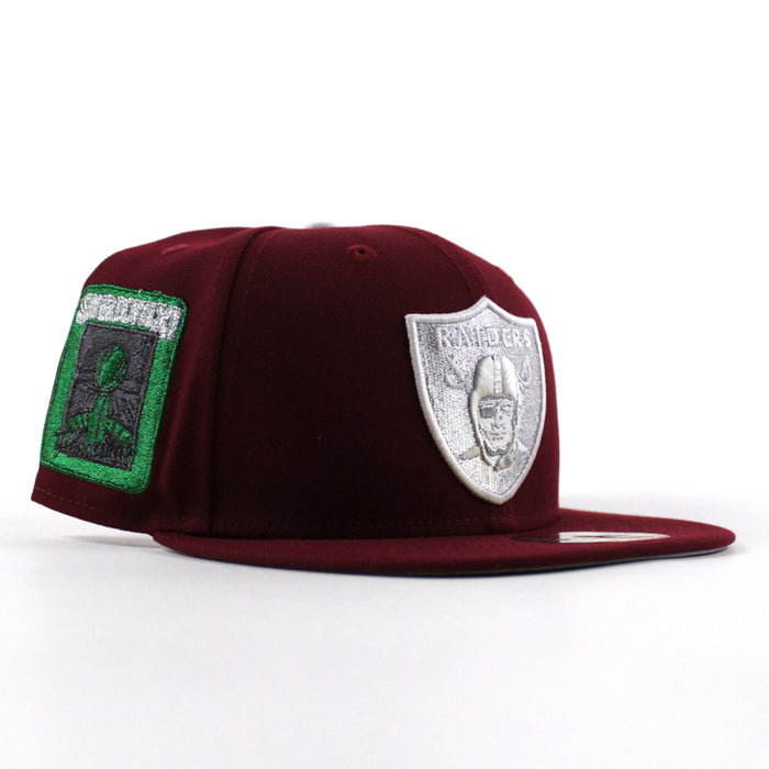 Las Vegas Super Bowl XI New Era 59Fifty Fitted Hat (Cardinal Gray Under Brim)