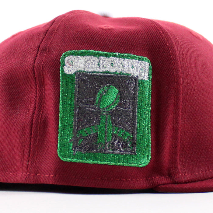 Las Vegas Super Bowl XI New Era 59Fifty Fitted Hat (Cardinal Gray Under Brim)