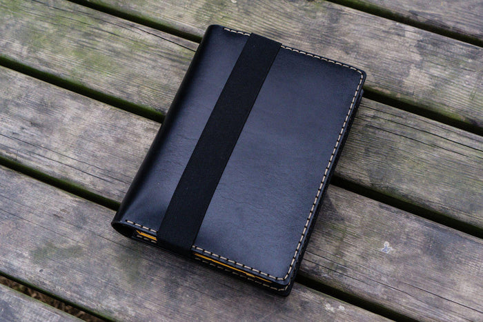 Leather Hobonichi Cousin A5 Planner Cover - Black