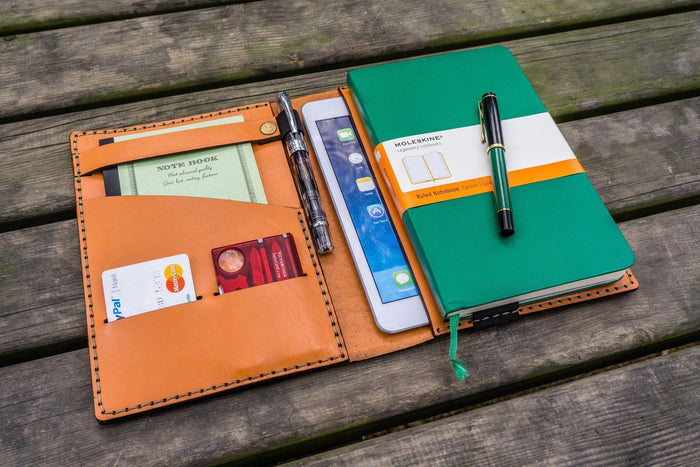 Leather Hobonichi Cousin A5 Planner Cover - Orange