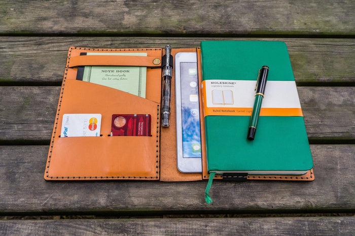 Leather Hobonichi Cousin A5 Planner Cover - Orange