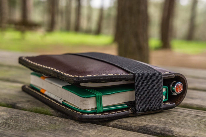 Leather Hobonichi Techo (A6) Planner Cover - Dark Brown