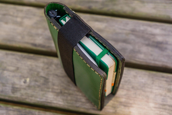 Leather Hobonichi Techo (A6) Planner Cover - Green